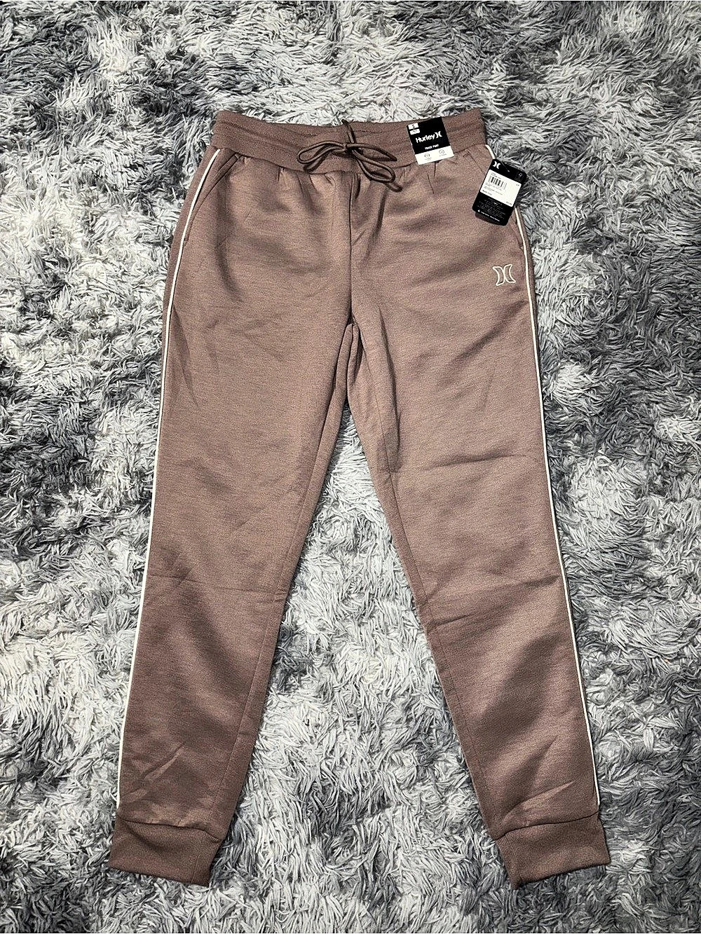 Hurley Exist Block Logo Track Pant Men'Small Brown Track Pants Size Small NWT